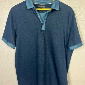 Banana Republic, Large, dark blue with light blue sleeve and collar trim